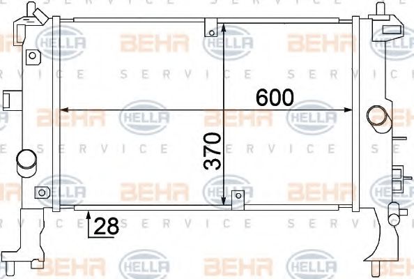 Imagine Radiator, racire motor HELLA 8MK 376 771-241