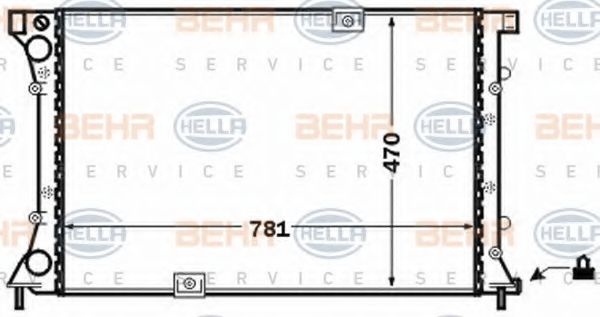 Imagine Radiator, racire motor HELLA 8MK 376 771-771