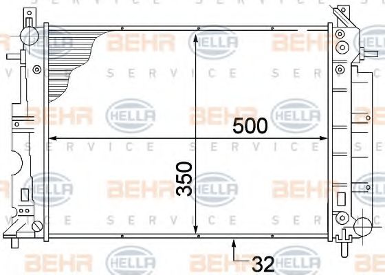 Imagine Radiator, racire motor HELLA 8MK 376 772-381