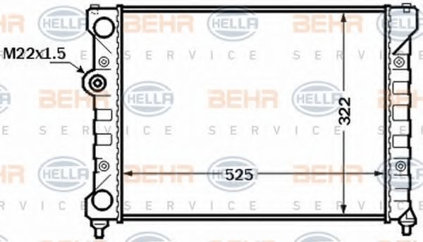 Imagine Radiator, racire motor HELLA 8MK 376 772-491