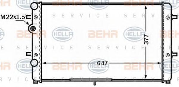 Imagine Radiator, racire motor HELLA 8MK 376 772-501