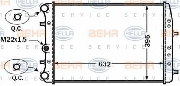 Imagine Radiator, racire motor HELLA 8MK 376 772-521