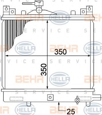 Imagine Radiator, racire motor HELLA 8MK 376 772-661