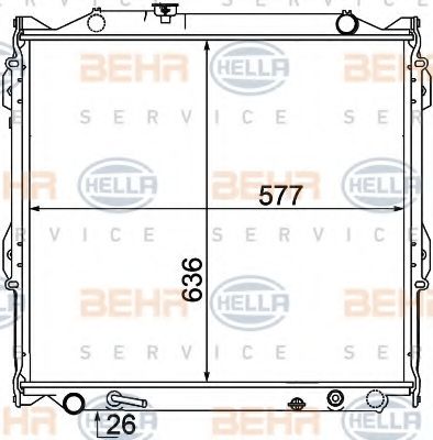 Imagine Radiator, racire motor HELLA 8MK 376 773-651