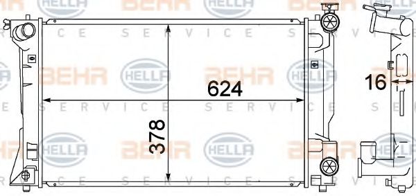 Imagine Radiator, racire motor HELLA 8MK 376 773-681