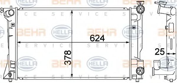 Imagine Radiator, racire motor HELLA 8MK 376 773-691