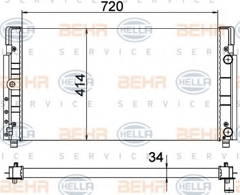 Imagine Radiator, racire motor HELLA 8MK 376 773-771