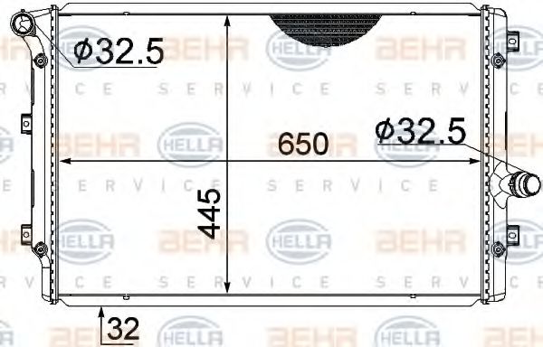 Imagine Radiator, racire motor HELLA 8MK 376 774-044