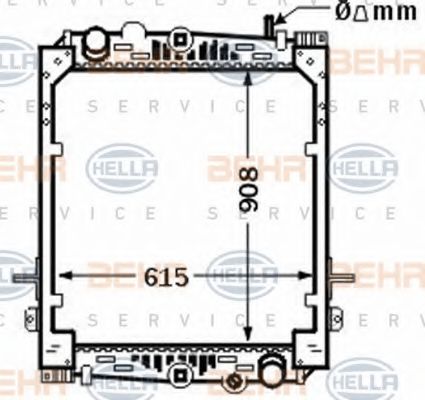 Imagine Radiator, racire motor HELLA 8MK 376 774-311