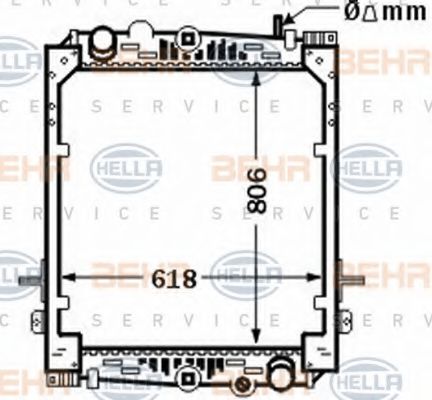 Imagine Radiator, racire motor HELLA 8MK 376 774-341