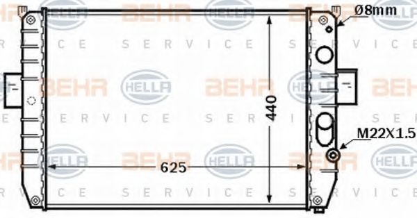 Imagine Radiator, racire motor HELLA 8MK 376 774-401