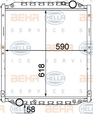 Imagine Radiator, racire motor HELLA 8MK 376 774-441