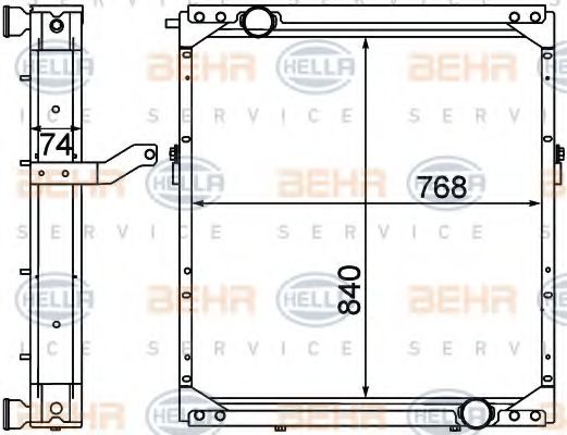 Imagine Radiator, racire motor HELLA 8MK 376 774-501