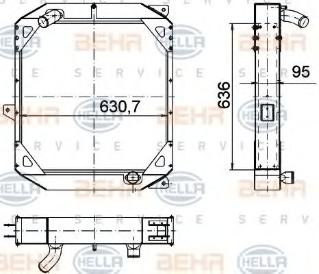 Imagine Radiator, racire motor HELLA 8MK 376 774-591