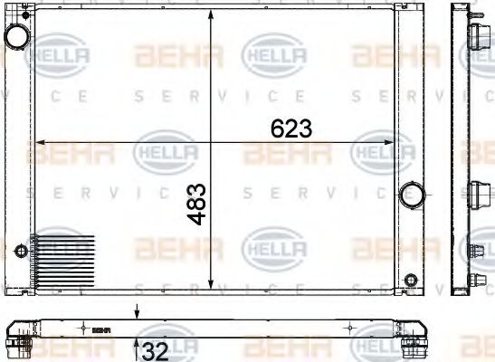 Imagine Radiator, racire motor HELLA 8MK 376 780-661