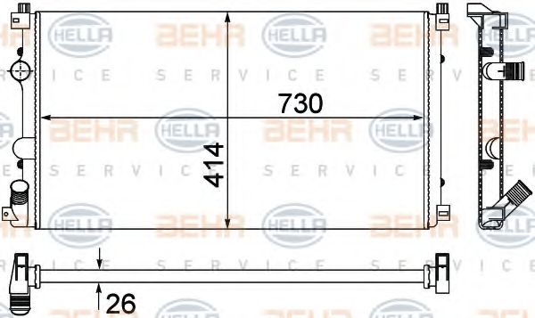 Imagine Radiator, racire motor HELLA 8MK 376 780-671