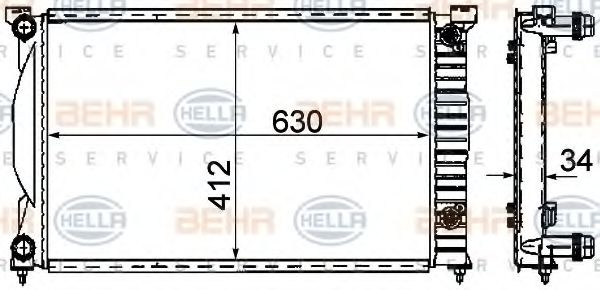 Imagine Radiator, racire motor HELLA 8MK 376 781-061