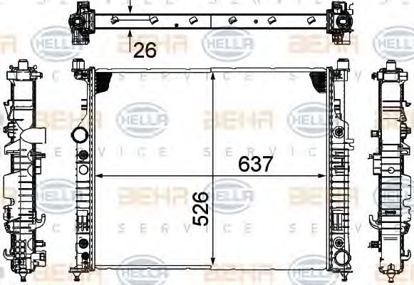 Imagine Radiator, racire motor HELLA 8MK 376 781-561