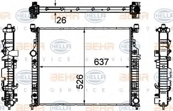 Imagine Radiator, racire motor HELLA 8MK 376 781-571