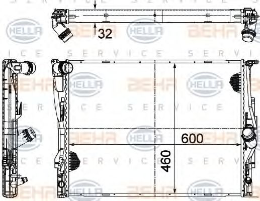 Imagine Radiator, racire motor HELLA 8MK 376 782-071