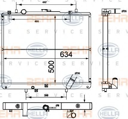 Imagine Radiator, racire motor HELLA 8MK 376 787-111