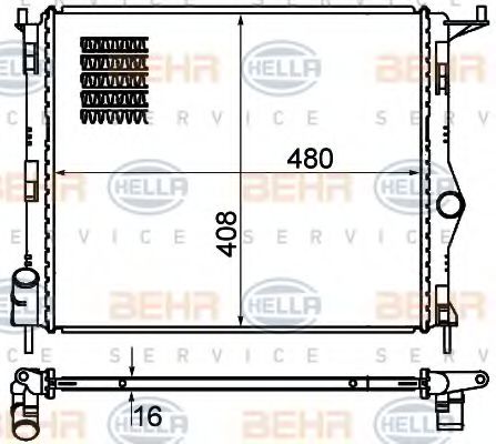 Imagine Radiator, racire motor HELLA 8MK 376 787-351