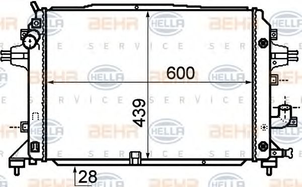 Imagine Radiator, racire motor HELLA 8MK 376 790-034