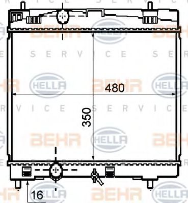 Imagine Radiator, racire motor HELLA 8MK 376 790-061