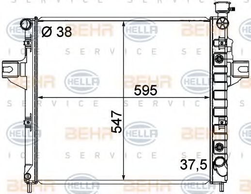 Imagine Radiator, racire motor HELLA 8MK 376 790-091