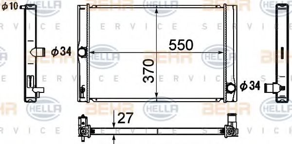 Imagine Radiator, racire motor HELLA 8MK 376 790-151