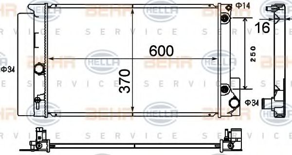 Imagine Radiator, racire motor HELLA 8MK 376 790-211