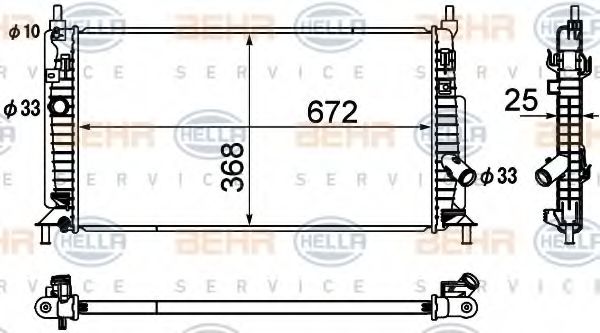 Imagine Radiator, racire motor HELLA 8MK 376 790-411