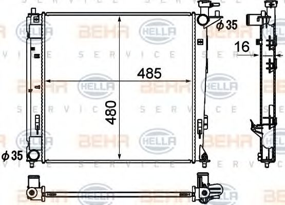 Imagine Radiator, racire motor HELLA 8MK 376 790-461