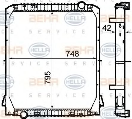 Imagine Radiator, racire motor HELLA 8MK 376 792-121