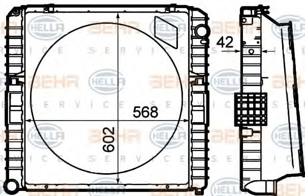 Imagine Radiator, racire motor HELLA 8MK 376 792-131