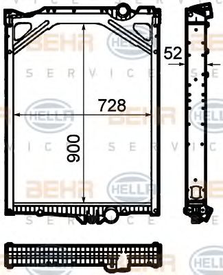 Imagine Radiator, racire motor HELLA 8MK 376 792-161