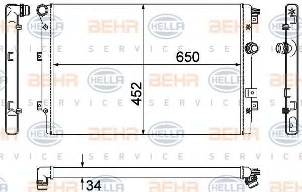 Imagine Radiator, racire motor HELLA 8MK 376 901-021