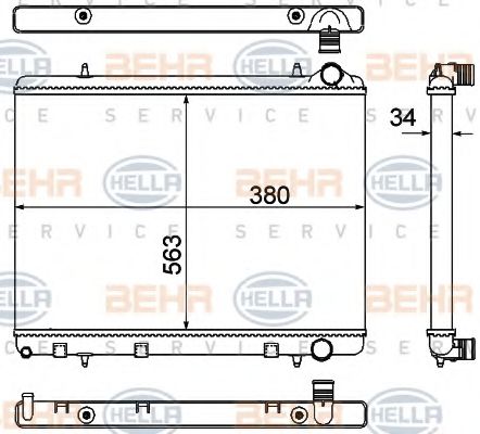 Imagine Radiator, racire motor HELLA 8MK 376 901-031