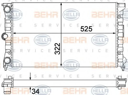 Imagine Radiator, racire motor HELLA 8MK 376 901-131