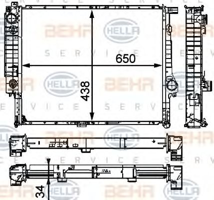 Imagine Radiator, racire motor HELLA 8MK 376 910-271