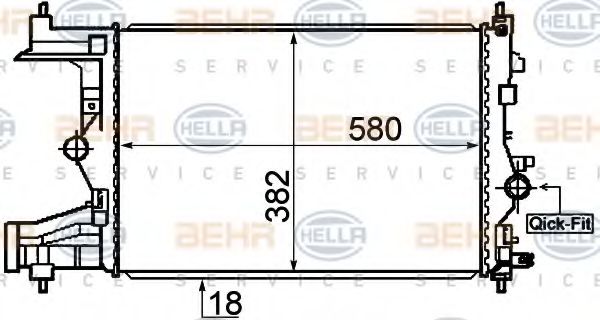 Imagine Radiator, racire motor HELLA 8MK 376 910-341