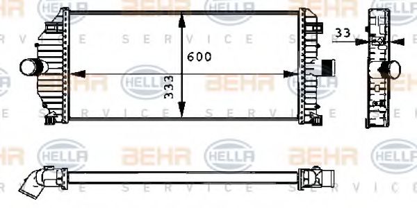 Imagine Intercooler, compresor HELLA 8ML 376 723-101