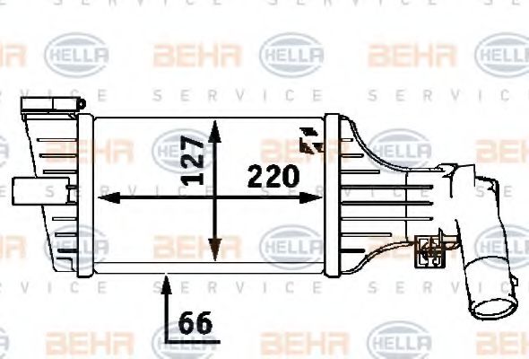 Imagine Intercooler, compresor HELLA 8ML 376 723-181