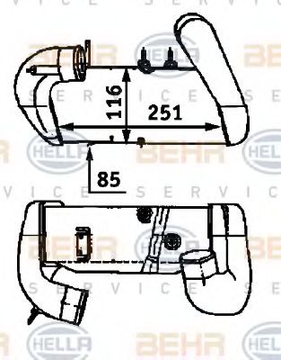 Imagine Intercooler, compresor HELLA 8ML 376 723-271