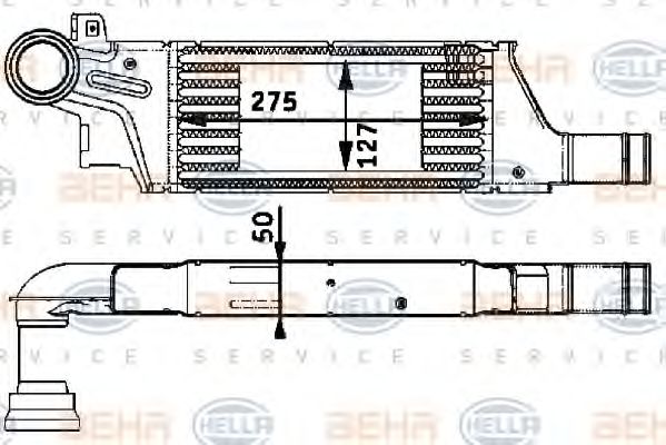 Imagine Intercooler, compresor HELLA 8ML 376 723-281