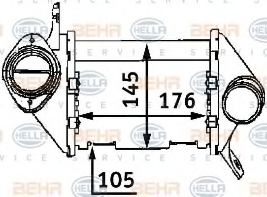 Imagine Intercooler, compresor HELLA 8ML 376 723-331