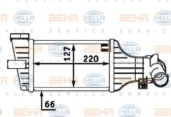 Imagine Intercooler, compresor HELLA 8ML 376 723-411