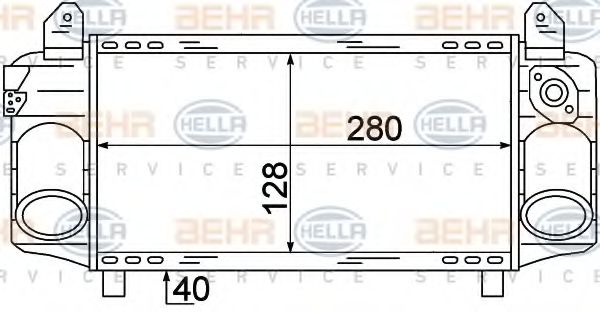 Imagine Intercooler, compresor HELLA 8ML 376 723-421