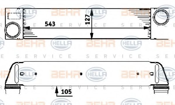 Imagine Intercooler, compresor HELLA 8ML 376 723-451