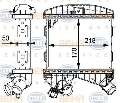 Imagine Intercooler, compresor HELLA 8ML 376 723-461